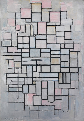 Piet Mondrian - Composition No. 6 - Life Size Posters by Piet Mondrian