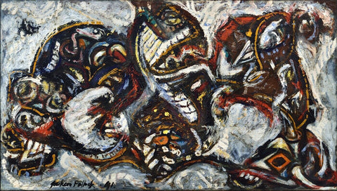 Composition With Masked Forms - Jackson Pollock - Large Art Prints by Jackson Pollock