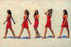 Contemporary Art - That Girl In The Red Dress - A Study - Life Size Posters
