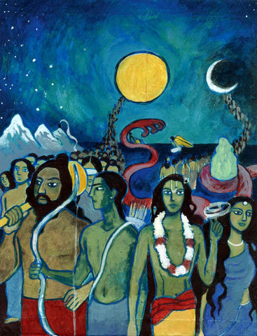 Contemporary Indian Art - Waiting For Salvation - Art Prints