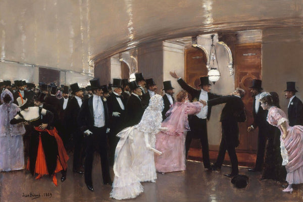 Controversy in The Passage Of the Opera (Polémique au passage de l'Opéra) - Jean Béraud Painting - Posters