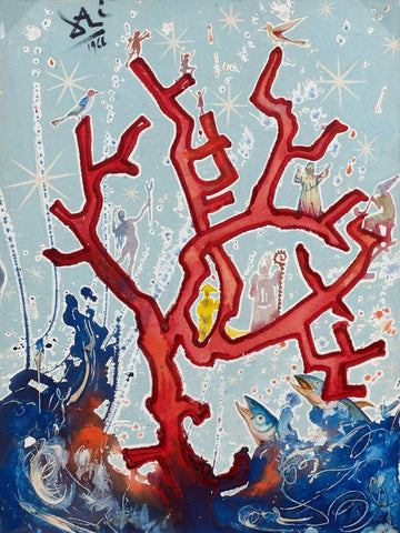 Christmas greeting, Dali, 1968 (Felicitación de Navidad, Dali, 1968) - Salvador Dali Painting - Surrealism Art by Salvador Dali