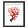 Set Of 4 Coral Floral Abstract - Premium Quality Framed Digital Print (12 x 15 inches)