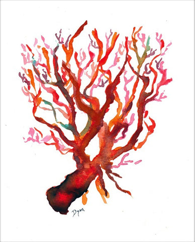 Coral Flower Abstract - Canvas Prints