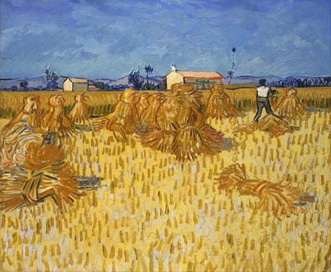Corn Harvest in Provence - Framed Prints by Vincent Van Gogh