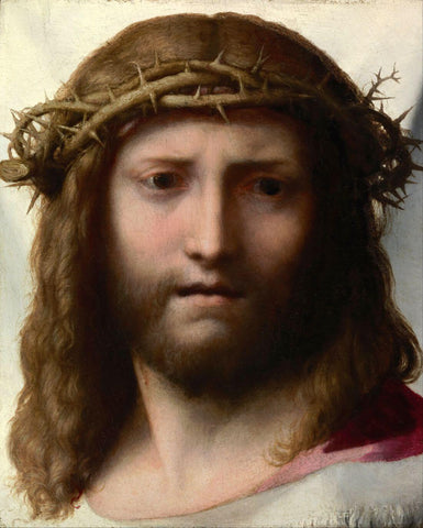 Head of Christ - Antonio da Correggio – Christian Art Painting by Antonio da Correggio