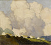 Cottages Under Looming Clouds - Paul Henry RHA - Irish Master - Landscape Painting - Framed Prints