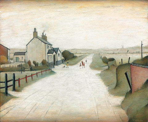 Country Road, Near Lytham - L S Lowry RA - Canvas Prints