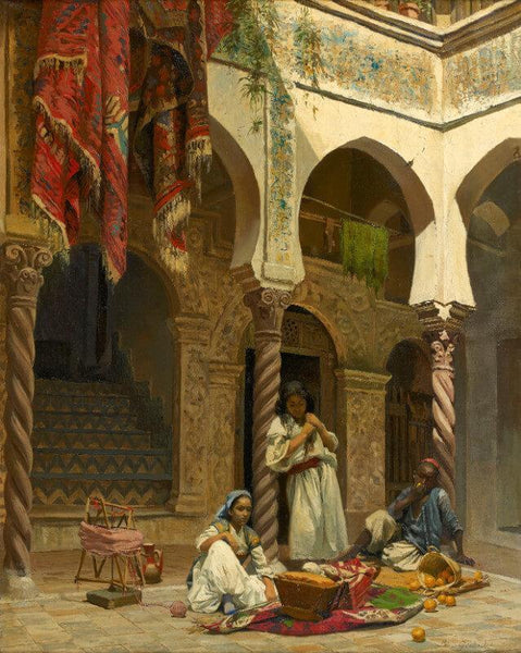 Cour de la Maison Mauresque - Art Prints