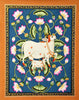 Cow With Calf - Contemporary Pichwai Painting - Life Size Posters