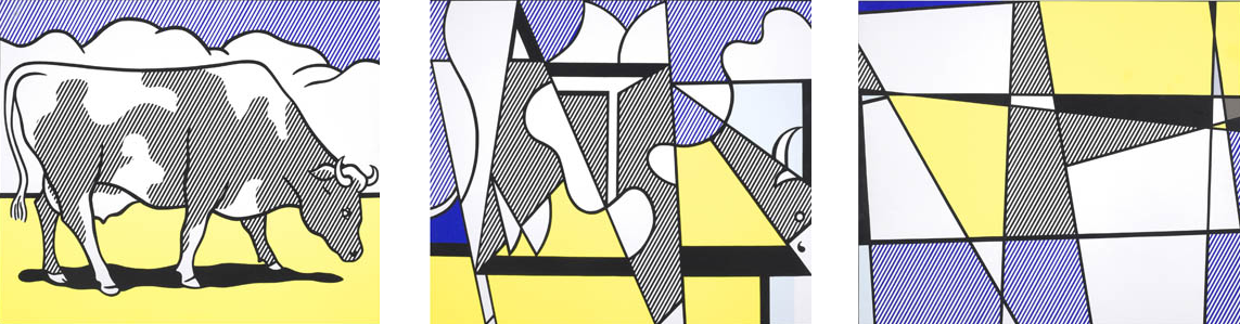 Cow Going Abstract - Art Panels by Roy Lichtenstein | Buy Posters
