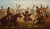 Cowboys Roping a Bear - Large Art Prints