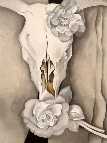 Cows Skull With Calico Roses - Georgia OKeeffe by Georgia OKeeffe