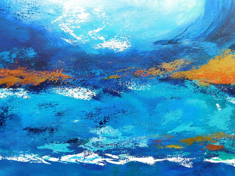 Crashing Waves - Abstract Painting by Henry