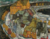 Egon Schiele - Krumau Hauserbogen (Crescent Of Houses II) - Large Art Prints