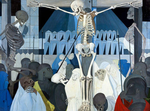 Crucifixion - Paul Delvaux - Surrealism Painting - Art Prints