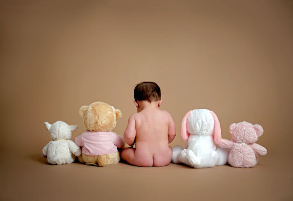 Cute Baby With Friends - Art Prints