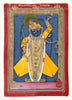 Indian Miniature Art - Krishna In The Form of Shri Nathji - Large Art Prints