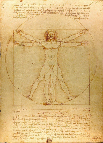 Vitruvian Man - (Vitruve Luc Viatour) - Framed Prints by Leonardo da Vinci