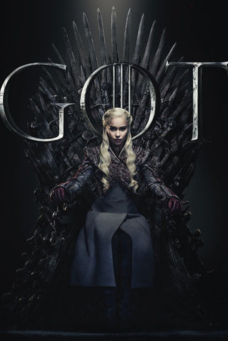 Daenerys Targaryen - Iron Throne - Art From Game Of Thrones - Canvas Prints