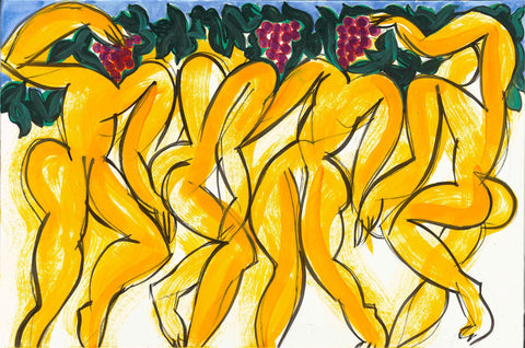 Dancers In The Vineyard - Large Art Prints by James Britto