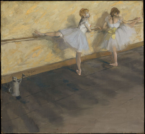 Dancers Practicing At The Bar by Edgar Degas