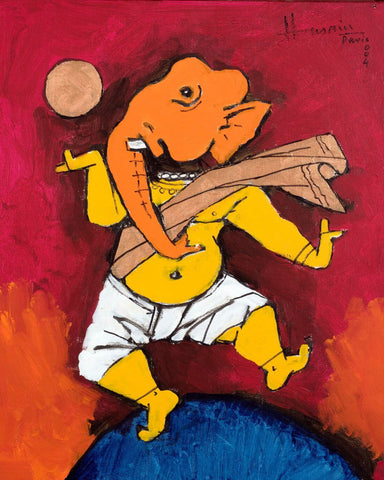 Dancing Ganesh - M F Husain by M F Husain