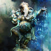 Dancing Lord Ganesha - Beautiful Indian Painting - Canvas Prints