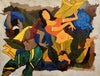 Dancing Muse Figures - M F Husain Painting - Canvas Prints
