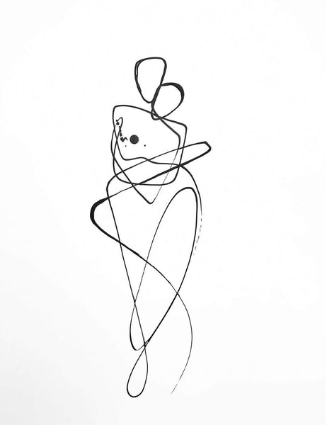 Dancing - Minimalist Line Art Painting - Posters