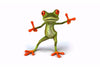 Dancing Green Frog - Canvas Prints