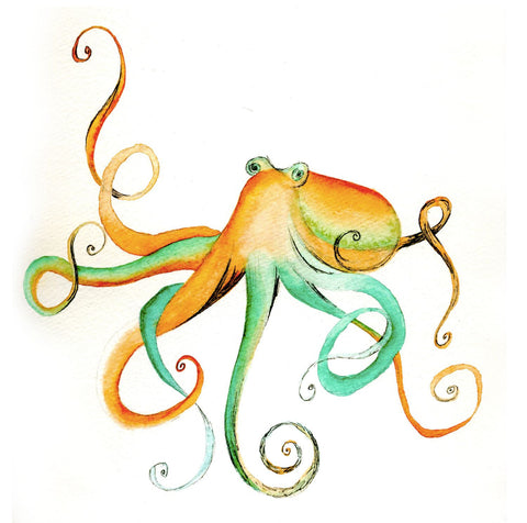Dancing Octopus - Art Prints
