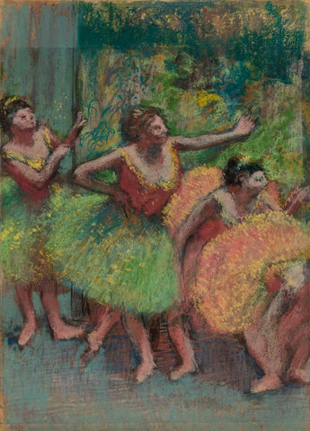 Edgar Degas - Danseuses Vertes Et Jaunes - Dancers In Green And Yellow - Framed Prints