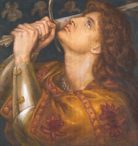 Joan of Arc - Canvas Prints by Dante Gabriel Rossetti