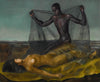 Dark Man And Monkey Woman (Homme Noir Et Femme Singe) - Leonor Fini - Surrealist Art Painting - Framed Prints