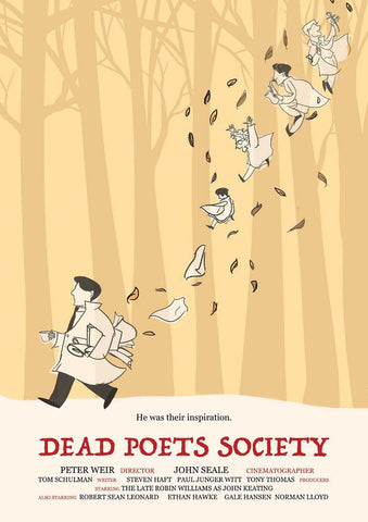 Dead Poets Society - Robin Williams - Hollywood Classic Graphic Movie Poster by Tim