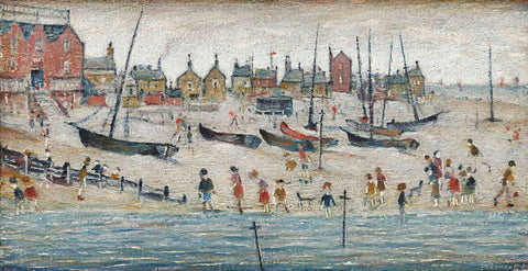 Deal Sands Beach - Laurence Stephen Lowry RA - Canvas Prints