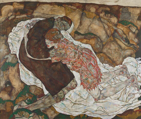 Death And the Maiden (Tod Und Mädchen) - Egon Schiele - Large Art Prints by Egon Schiele