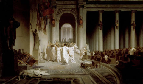 Death Of Caesar - Jean-Leon Gerome - Orientalism Art Painting by Jean Leon Gerome