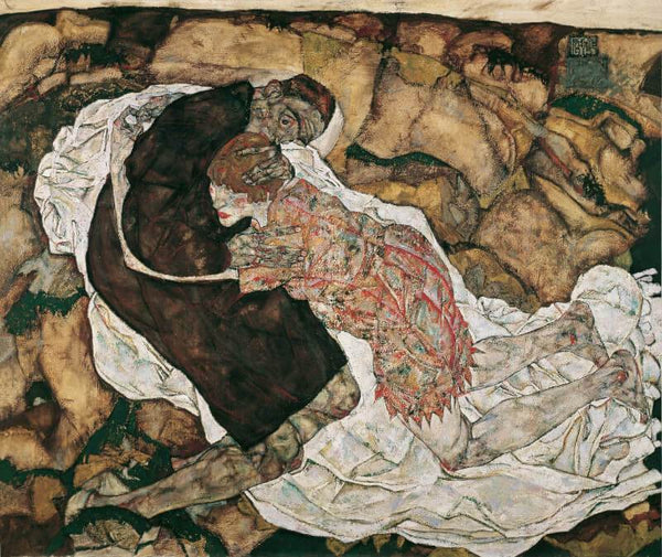 DEgon Schiele - Tod und die Jungfrau (Death and the Maiden) - Canvas Prints