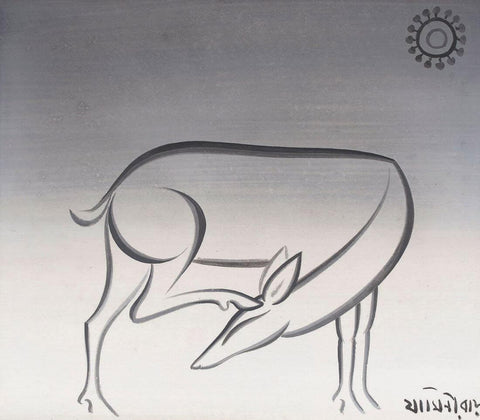 Deer - Jamini Roy - Bengal Art Painting - Posters