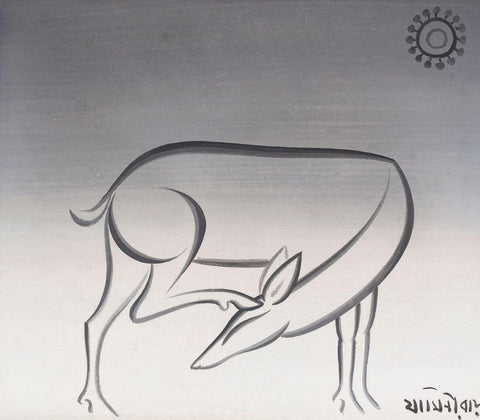 Deer - Jamini Roy - Bengal Art Painting by Jamini Roy