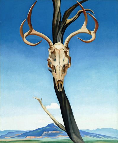 Deers Skull With Pedernal - Posters by Georgia OKeeffe