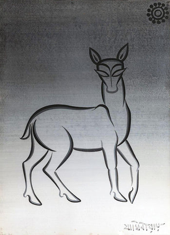 Deer II - Jamini Roy - Bengal Art Painting - Art Prints
