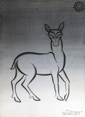 Deer II - Jamini Roy - Bengal Art Painting by Jamini Roy