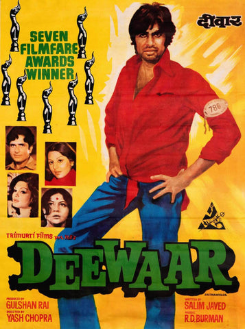 Deewar - Amitabh Bachchan - Tallenge Bollywood Hindi Movie Poster Collection - Canvas Prints