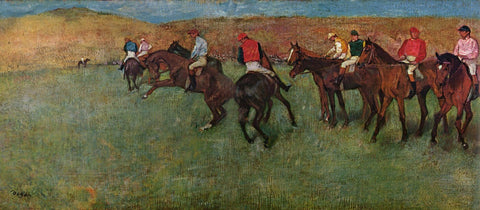 At the Races In The Countryside - Life Size Posters by Edgar Degas