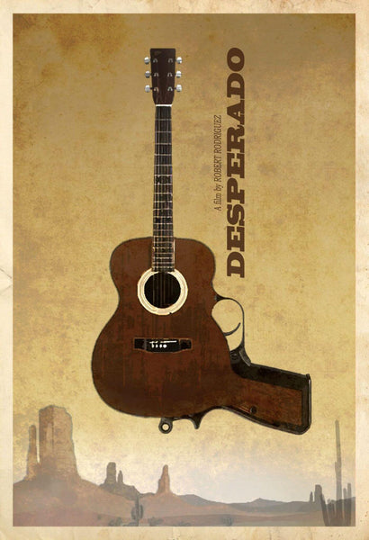 Desperado - Minimalist Art Poster - Robert Rodriguez Hollywood Movie Poster - Framed Prints