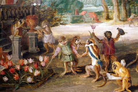 Satire On Tulip Mania - Art Prints by Jan Brueghel the Younger