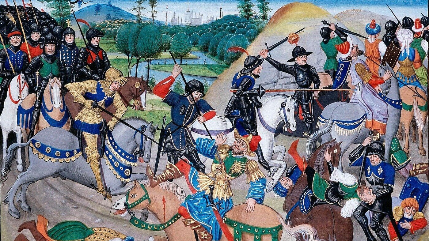 15th-Century Miniature Depicting The Third Crusade - Large Art